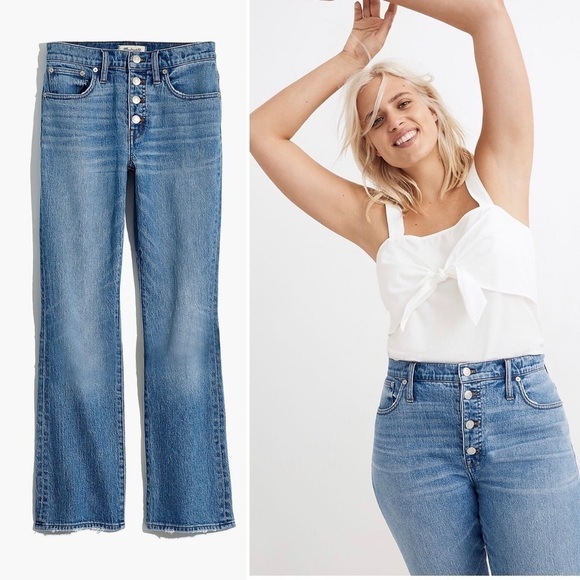 Madewell Cali Demi-Boot Jeans in Dory Wash: Comfort Stretch Edition Plus 37 - Picture 2 of 12